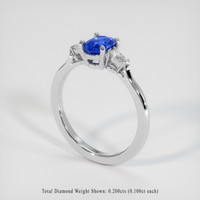1.14 Ct. Sapphire Ring, 18K White Gold 2