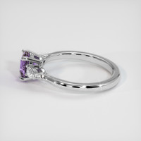 1.15 Ct. Purple Sapphire Ring, 18K White Gold 4