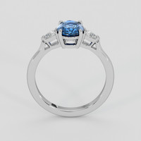 1.61 Ct. Blue Sapphire Ring, 18K White Gold 3