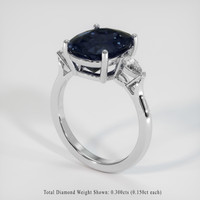 5.33 Ct. Sapphire Ring, 18K White Gold 2