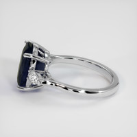 5.33 Ct. Blue Sapphire Ring, 18K White Gold 4