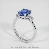3.49 Ct. Sapphire Ring, 18K White Gold 2