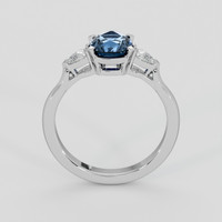 1.27 Ct. Blue Sapphire Ring, 18K White Gold 3