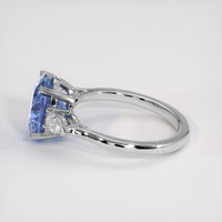 3.33 Ct. Blue Sapphire Ring, 18K White Gold 4