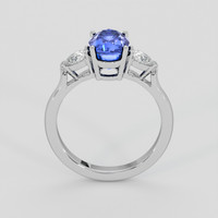 3.31 Ct. Blue Sapphire Ring, 18K White Gold 3