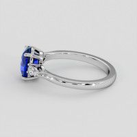 2.56 Ct. Blue Sapphire Ring, 18K White Gold 4