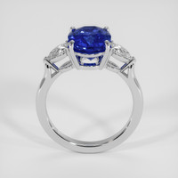 3.57 Ct. Blue Sapphire Ring, 18K White Gold 3