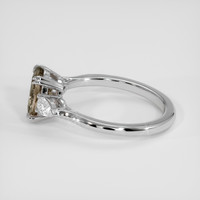 2.01 Ct. Brown Sapphire Ring, 18K White Gold 4
