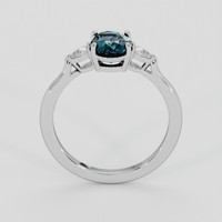 2.20 Ct. Greenish Blue Sapphire Ring, 18K White Gold 3
