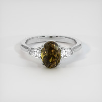 2.58 Ct. Sapphire Ring, 18K White Gold 1