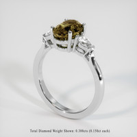 2.58 Ct. Color Change Sapphire Ring, 18K White Gold 2