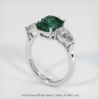 4.07 Ct. Sapphire Ring, 18K White Gold 2
