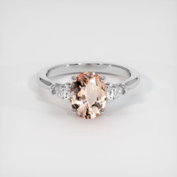 1.39 Ct. Sapphire Ring, 18K White Gold 1