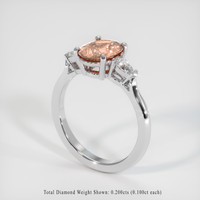 1.39 Ct. Sapphire Ring, 18K White Gold 2