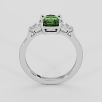 1.50 Ct. Green Sapphire Ring, 18K White Gold 3