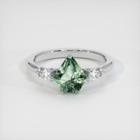 1.80 Ct. Sapphire Ring, 18K White Gold 1