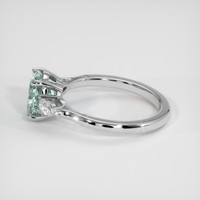 1.79 Ct. Bluish Green Sapphire Ring, 18K White Gold 4