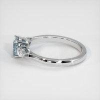 0.72 Ct. Sapphire Ring, 18K White Gold 4