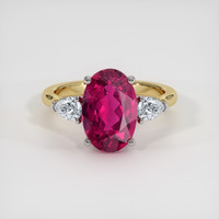 3.20 Ct. Gemstone Ring, 14K White & Yellow 1