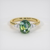 2.61 Ct. Bi Color Sapphire Ring, 18K White & Yellow 1