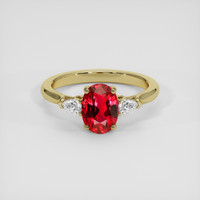 1.72 Ct. Ruby Ring, 10K Yellow Gold 1