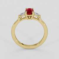 1.07 Ct. Ruby Ring, 10K Yellow Gold 3