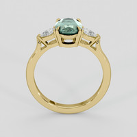 1.63 Ct. Bluish Green Sapphire Ring, 10K Yellow Gold 3