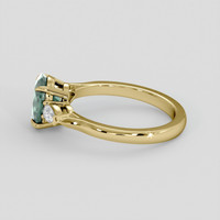 1.63 Ct. Bluish Green Sapphire Ring, 10K Yellow Gold 4