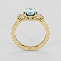 1.53 Ct. Greenish Blue Sapphire Ring, 10K Yellow Gold 3