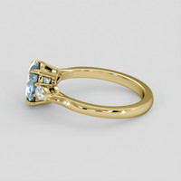1.53 Ct. Greenish Blue Sapphire Ring, 10K Yellow Gold 4