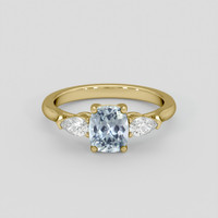 1.64 Ct. Greyish Blue Sapphire Ring, 10K Yellow Gold 1