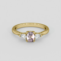0.65 Ct. Bi Color Sapphire Ring, 10K Yellow Gold 1