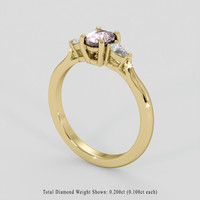 0.65 Ct. Bi Color Sapphire Ring, 10K Yellow Gold 2