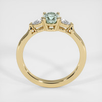 0.73 Ct. Bluish Green Sapphire Ring, 10K Yellow Gold 3