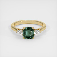 1.17 Ct. Green Sapphire Ring, 10K Yellow Gold 1