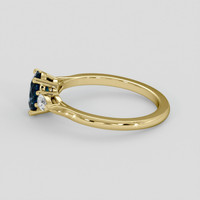 0.89 Ct. Greenish Blue Sapphire Ring, 10K Yellow Gold 4