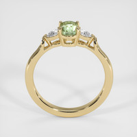 0.90 Ct. Green Sapphire Ring, 10K Yellow Gold 3