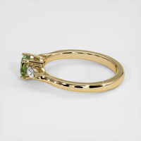 0.90 Ct. Green Sapphire Ring, 10K Yellow Gold 4