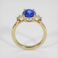 3.49 Ct. Blue Sapphire Ring, 14K Yellow Gold 3