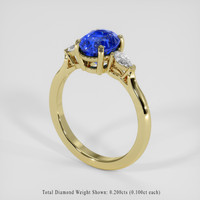 1.92 Ct. Blue Sapphire Ring, 14K Yellow Gold 2