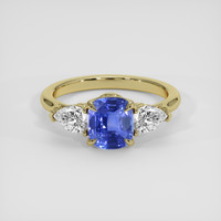 2.01 Ct. Blue Sapphire Ring, 14K Yellow Gold 1