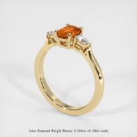 0.93 Ct. Gemstone Ring, 14K Yellow Gold 2