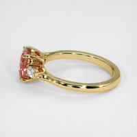 1.80 Ct. Padparadscha Sapphire Ring, 14K Yellow Gold 4