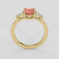 1.52 Ct. Padparadscha Sapphire Ring, 14K Yellow Gold 3