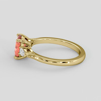1.52 Ct. Padparadscha Sapphire Ring, 14K Yellow Gold 4
