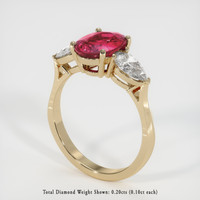 2.03 Ct. Ruby Ring, 14K Yellow Gold 2