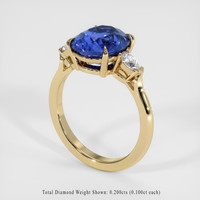 3.00 Ct. Sapphire Ring, 14K Yellow Gold 2