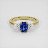 1.30 Ct. Blue Sapphire Ring, 14K Yellow Gold 1