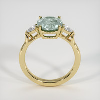 4.70 Ct. Bluish Green Sapphire Ring, 14K Yellow Gold 3