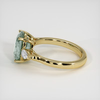 4.70 Ct. Bluish Green Sapphire Ring, 14K Yellow Gold 4